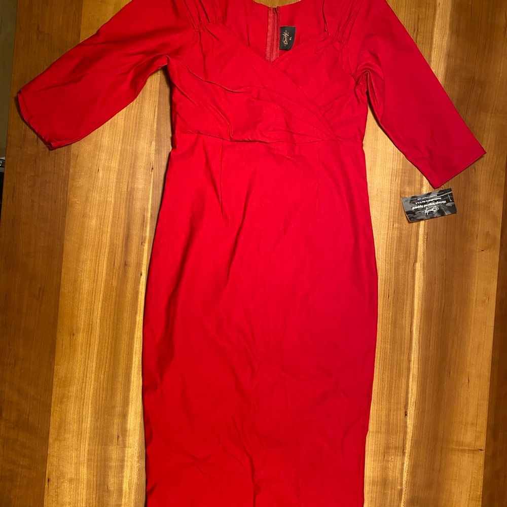 Retro Inspired Red Wiggle Bodycon Women's Dress